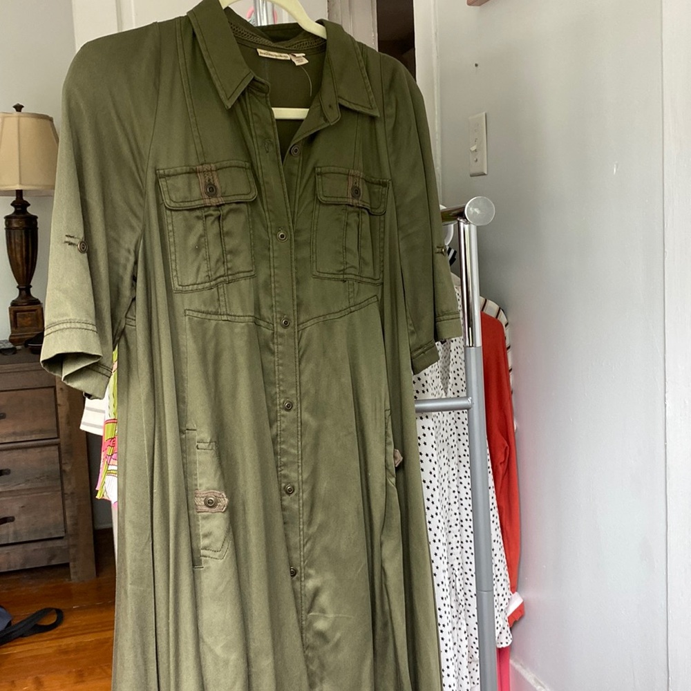 Green Anthropologie dress
